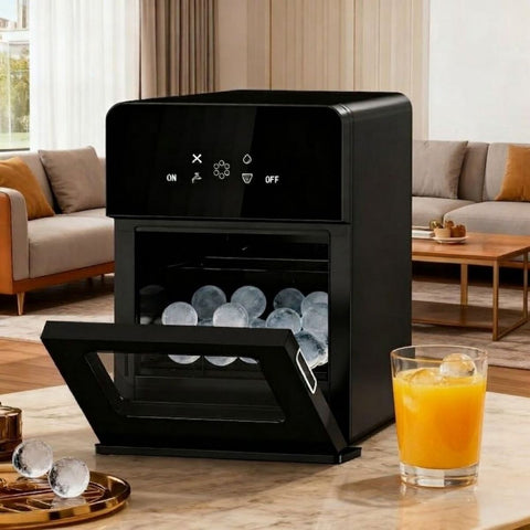 ماكينة صنع الثلج الكروي أوركا سعة 1.7 لتر باللون الأسود - ORKIM001B