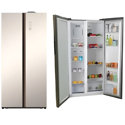 Skyworth Refrigerator GR 450L / NET 249L Side-by-Side Silver No Frost