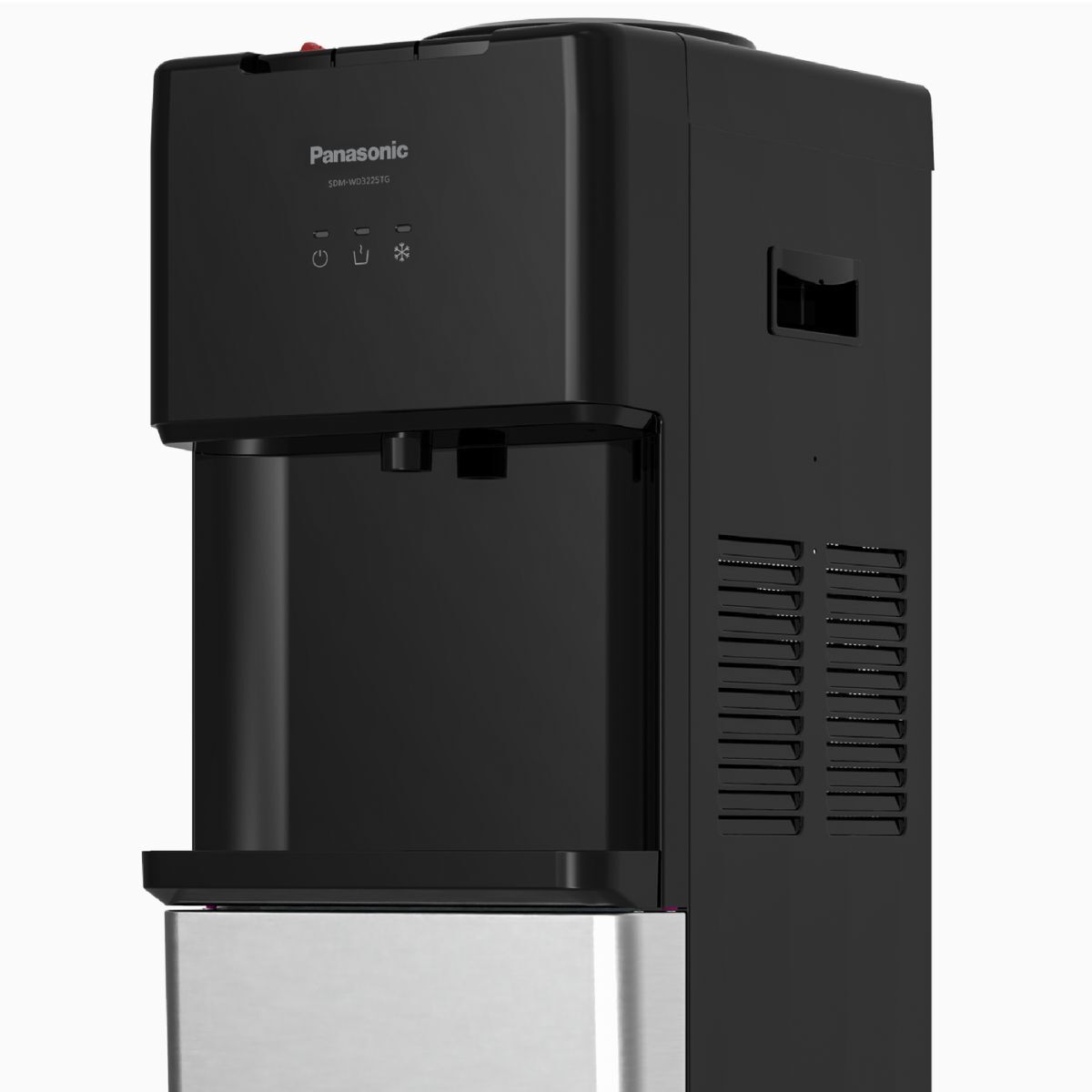 مبرد مياه باناسونيك قائم بذاته بتحميل علوي، أسود/فضي - SDM-WD3225TG
