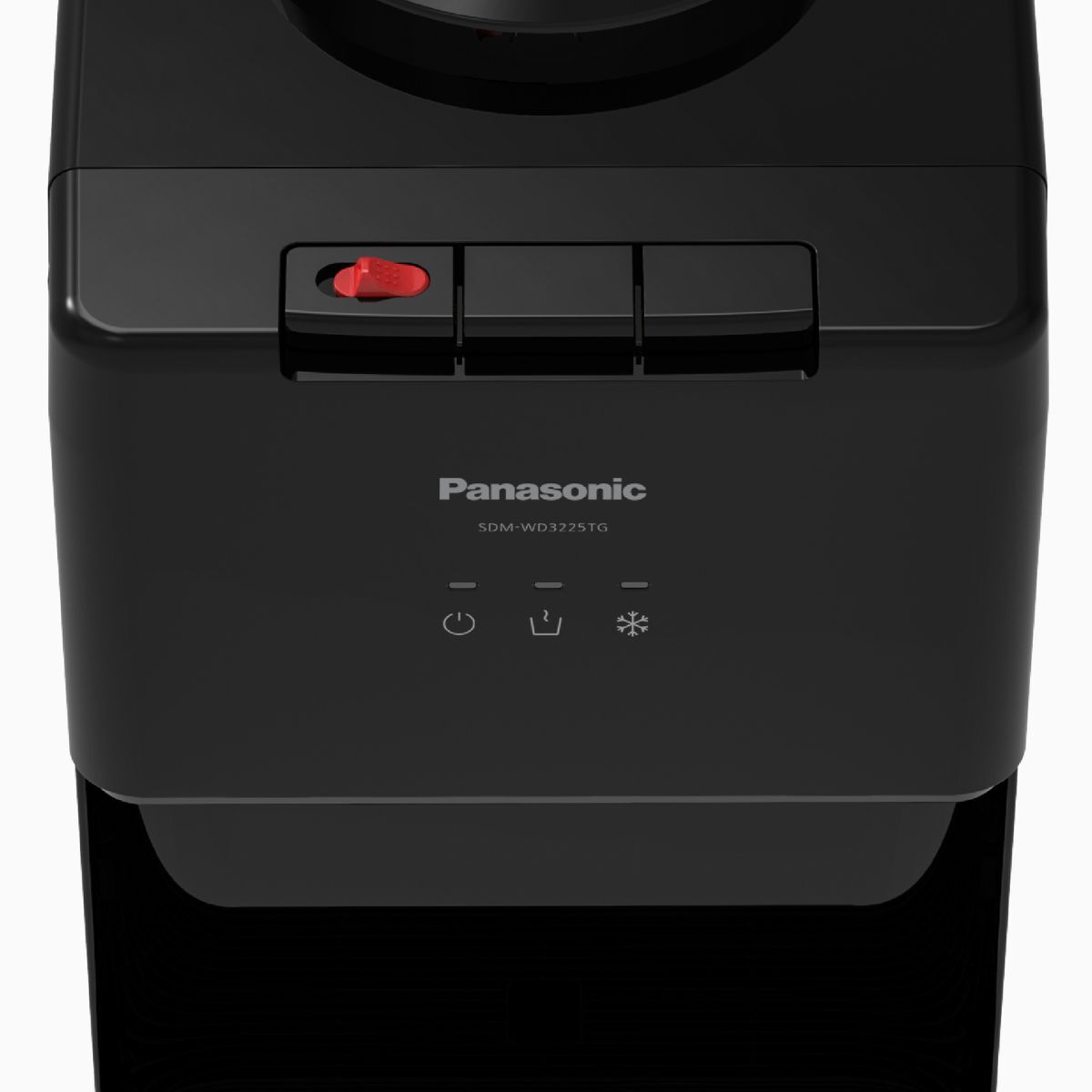 مبرد مياه باناسونيك قائم بذاته بتحميل علوي، أسود/فضي - SDM-WD3225TG