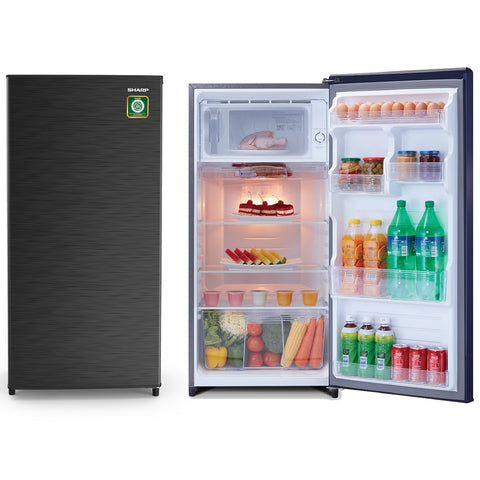 Sharp Refrigerator 184L 6.4 CFT Side Door Dark Silver