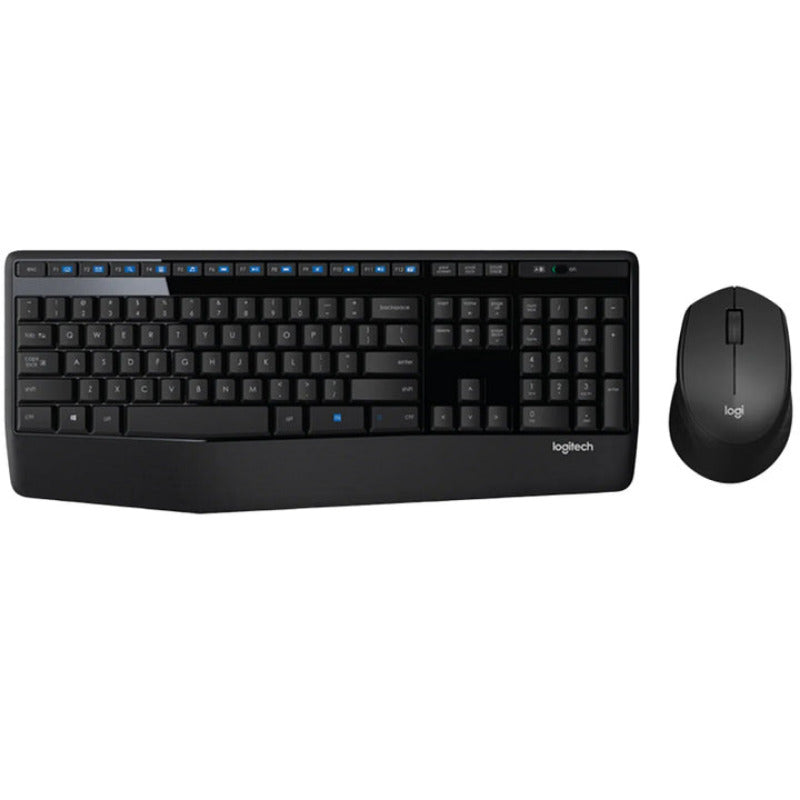 طقم Logitech MK345 Comfort كيبورد وماوس لاسلكي عربي/إنجليزي بتصميم مريح – أسود