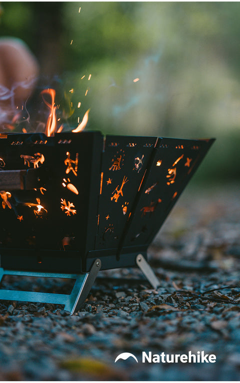 Naturehike Folding Fire Rack - Black (30*30*23)
