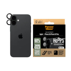 PanzerGlass® Hoops™ Black Lens Protector iPhone 16 | iPhone 16 Plus |Rings