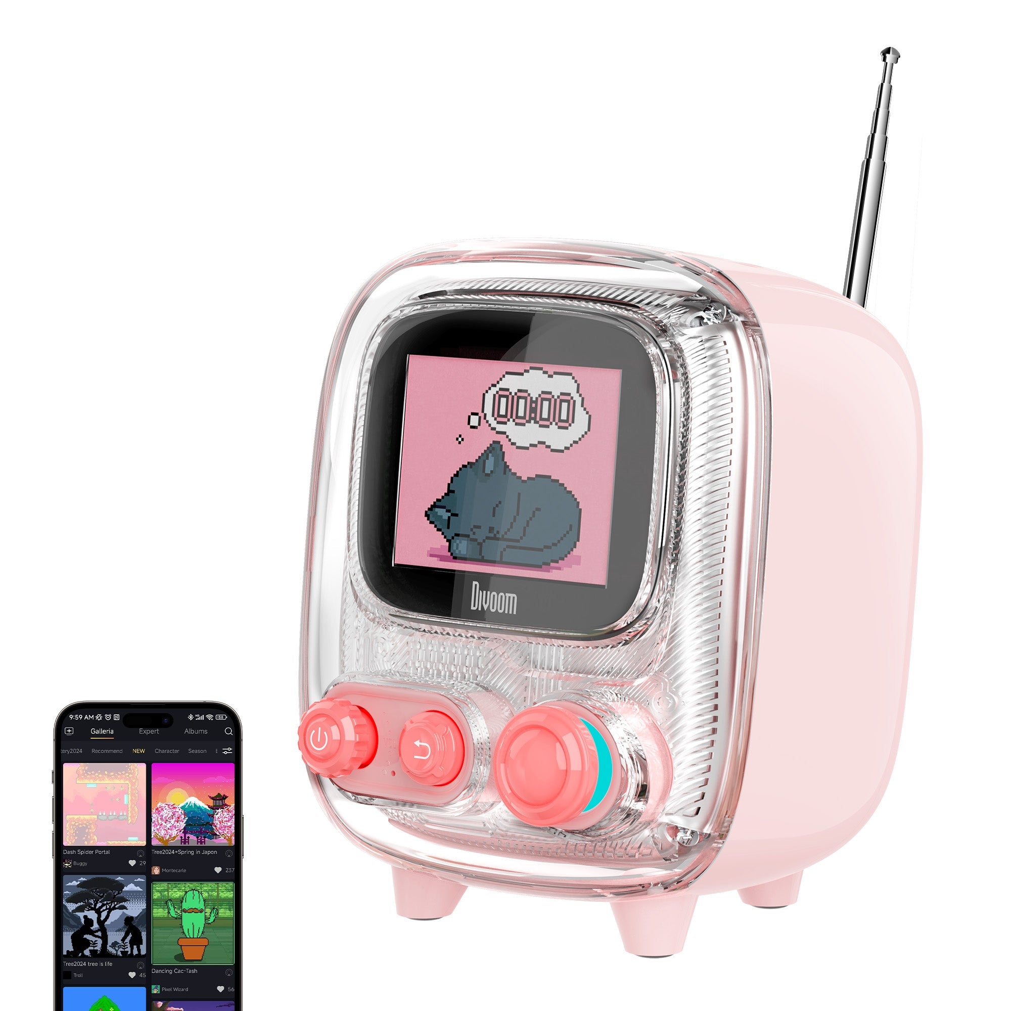 Divoom Tiivoo-2 Photo Album & Lyrics Bluetooth Mini Speaker