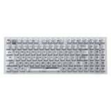 ريدراجون K628CT، بولوكس برو لوحة مفاتيح ميكانيكية للألعاب 75٪ بإضاءة RGB، سلكية USB-C، بلوتوث، ووايرلس 2.4 جيجاهرتز - بمفاتيح كريستالية شفافة