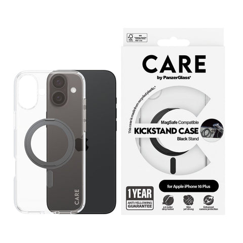 CARE by PanzerGlass® Case Feature Black Kickstand & MagSafe iPhone 16 Plus