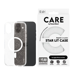 CARE by PanzerGlass® Case Flagship Star Lit w. White MagSafe iPhone 16 Plus