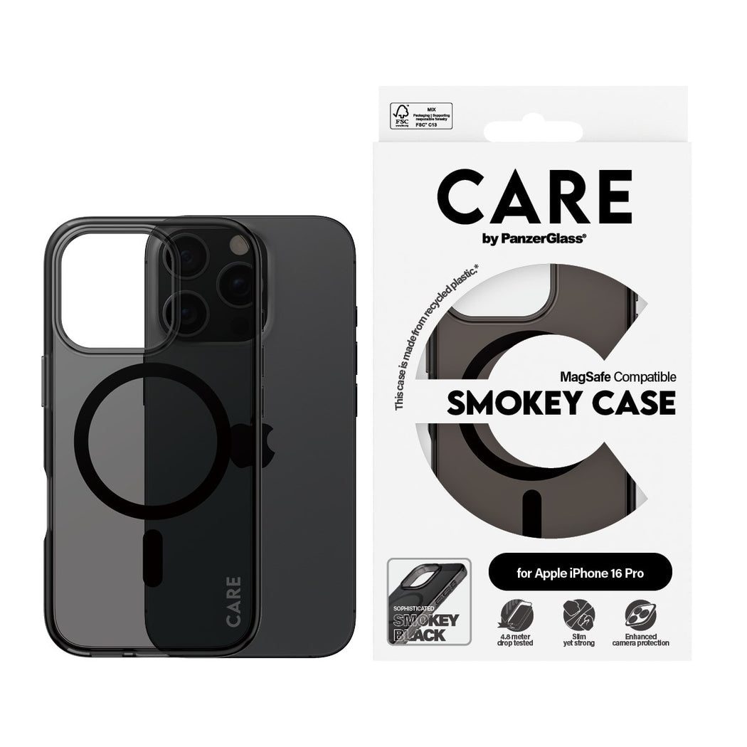 CARE by PanzerGlass® Case Flagship Smokey w. MagSafe iPhone 16 Pro