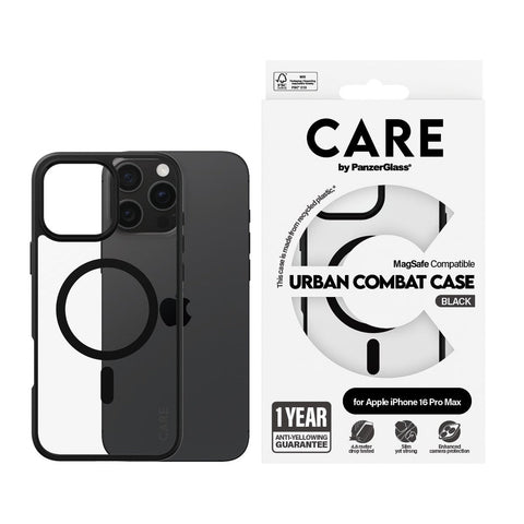 جراب CARE by PanzerGlass® الرائد Urban Combat Black MagSafe لهاتف iPhone 16 Pro Max