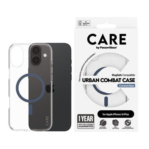 جراب CARE by PanzerGlass® الرائد باللون الأزرق MagSafe لهاتف iPhone 16 Plus