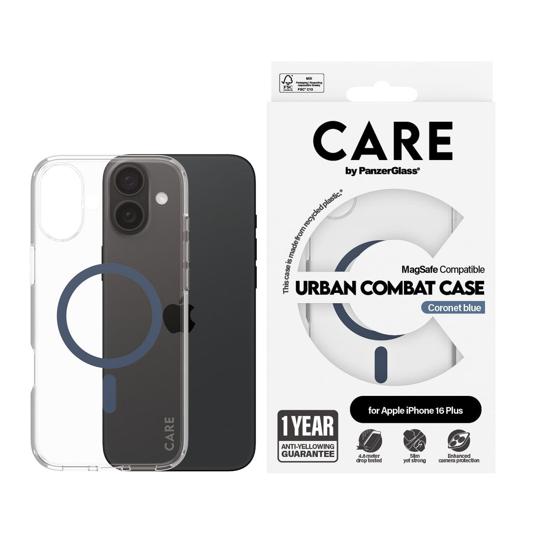 CARE by PanzerGlass® Case Flagship Blue MagSafe iPhone 16 Plus