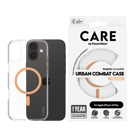 جراب CARE by PanzerGlass® الرائد Peachy MagSafe لهاتف iPhone 16 Plus