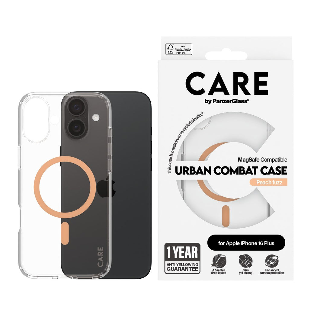 CARE by PanzerGlass® Case Flagship Peachy MagSafe iPhone 16 Plus