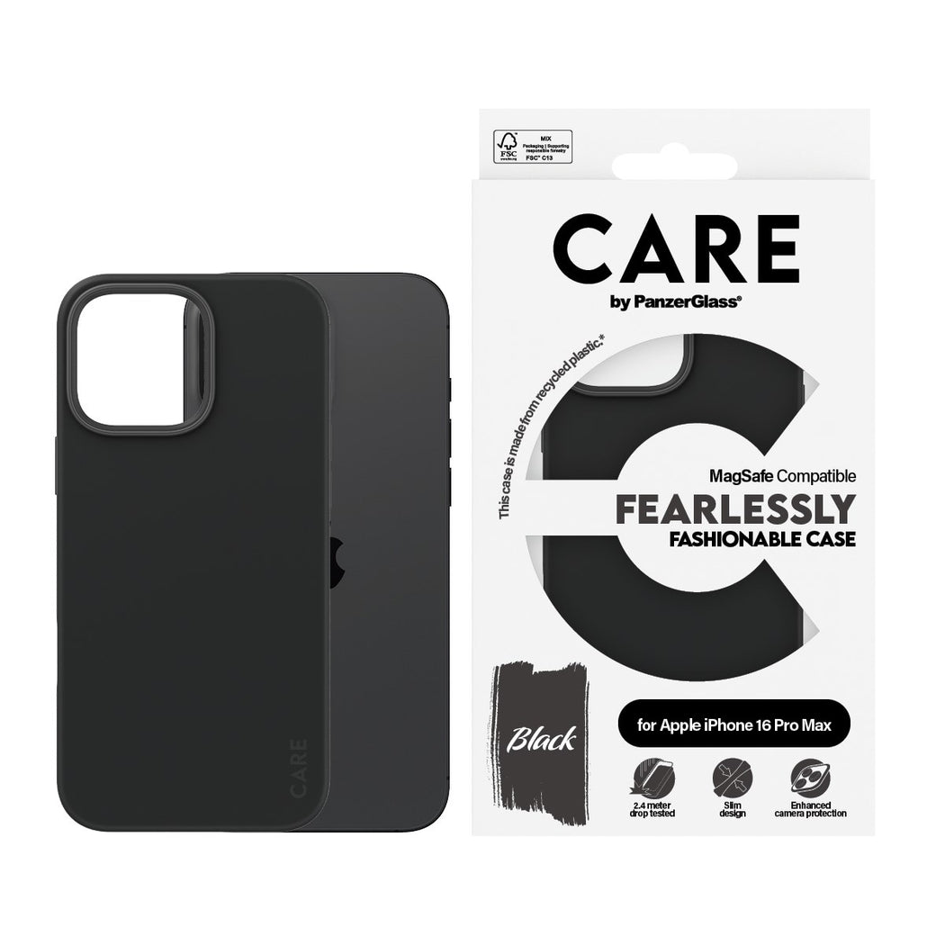 CARE by PanzerGlass® Case Fashion Black MagSafe iPhone 16 Pro Max