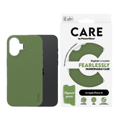 CARE by PanzerGlass® Case Fashion Green MagSafe iPhone 16
