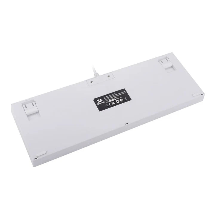 ريدراجون K552W، لوحة مفاتيح ميكانيكية صغيرة للألعاب، RGB – سلكية (مفاتيح زرقاء) – أبيض