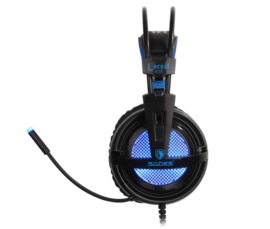 ساديس سماعة الألعاب لوكست بلس + إضاءة آر جي بي SA-904