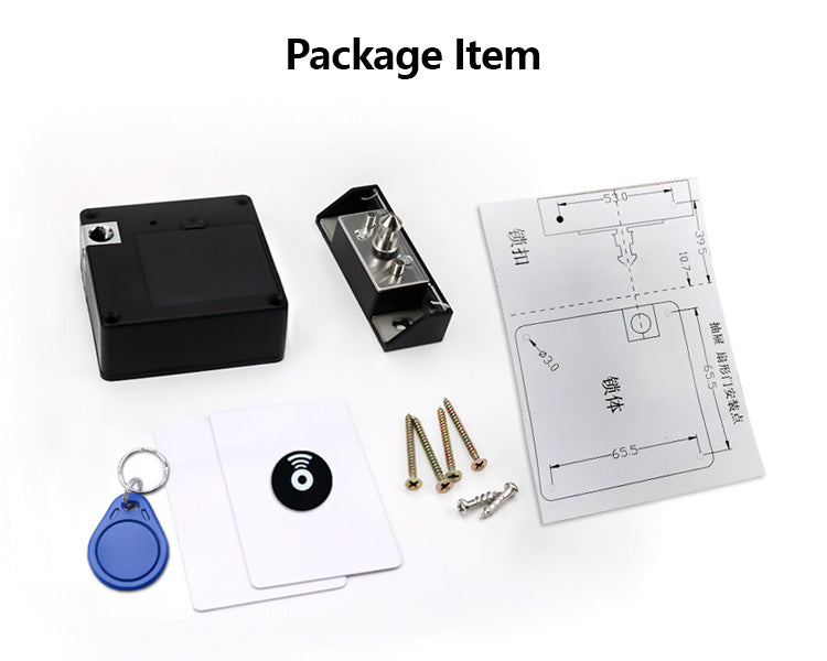 غوبيتا Y100C، قفل خزانة ذكي بالبطاقة للأدراج والخزائن الخشبية، وصول مخفي بالبطاقة – أسود