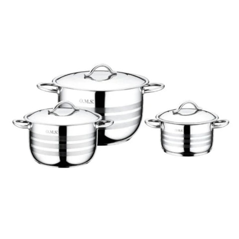 OMS Stainless Steel Cookware - Set of 6