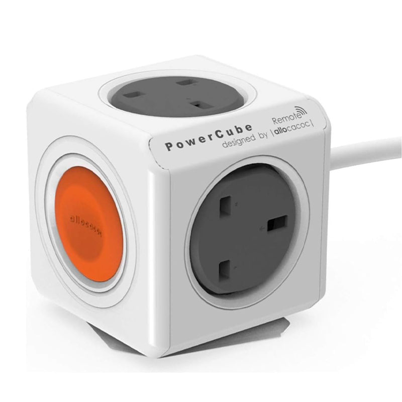 PowerCube Extended Remote Set UK 1.5m – 4-Socket Power Cube with Wireless Remote Switch
