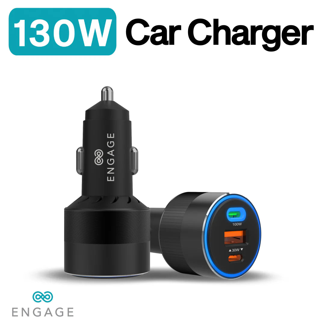 Engage, 3 Port Car Charger (130W)