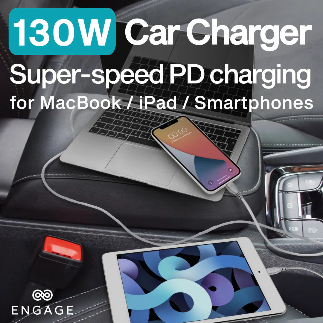 Engage, 3 Port Car Charger (130W)