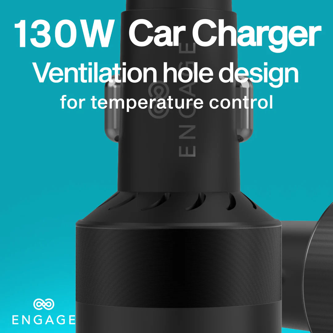 Engage, 3 Port Car Charger (130W)