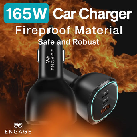 Engage, 3 Port USB-C Car Charger (165W)