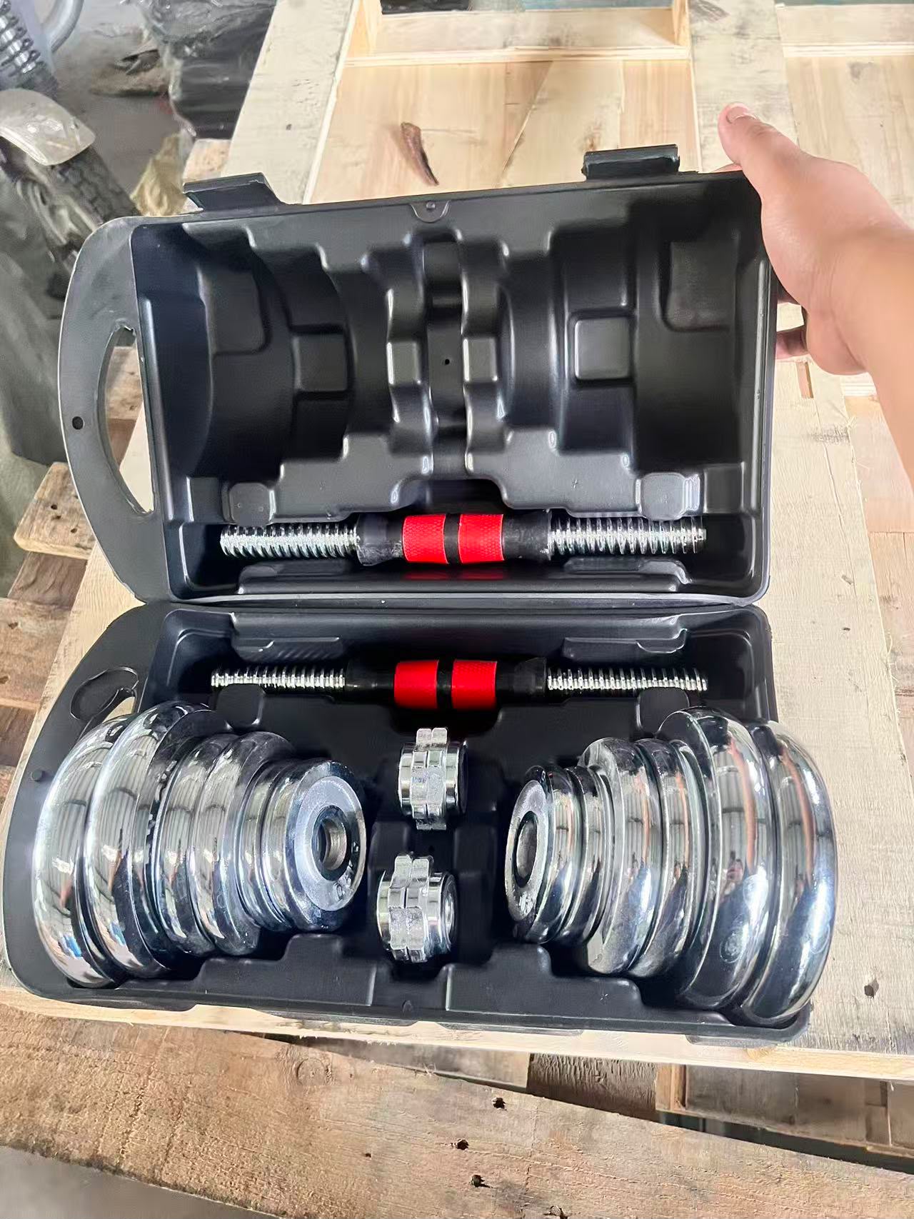 مجموعة أوزان دمبل قابلة للتعديل 15KG مع حقيبة حمل