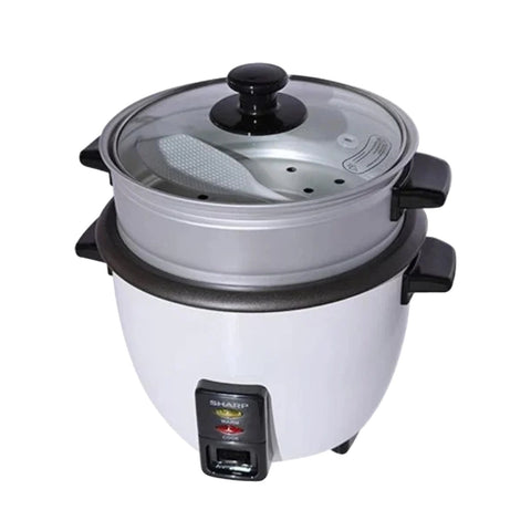SHARP 1.0L Rice Cooker with Steamer & Coated Inner Pot