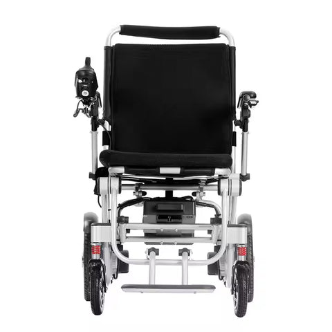 Lightweight Folding Electric Wheelchair with Dual Motor, Compact - 130kg Load Capacity