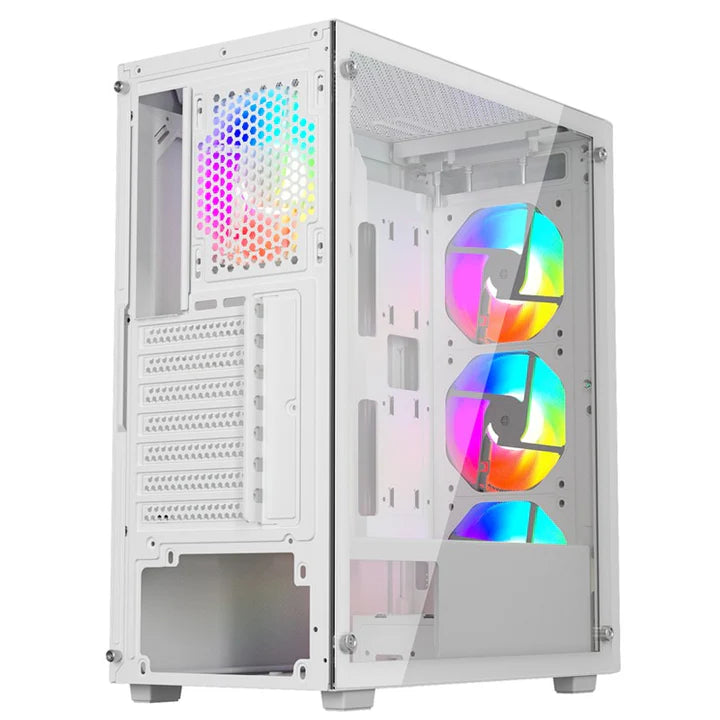 Twisted Minds Apex-03 Mid Tower, 3*120mm ARGB Fan Gaming Case - White
