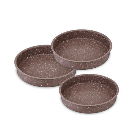 Saflon Oven Tray Set – 3-Piece Granite Nonstick (28 cm, 32 cm, 36 cm)