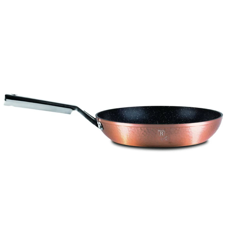 Berlinger Haus Hammered Cooking Set 9 Pcs Set Casseroles (30+26+22 cm) + Fry Pan (30+26+22 cm) - Copper