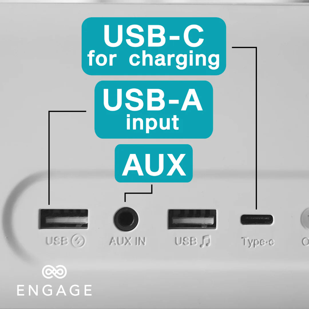 Engage, Multifunctional Bluetooth Speaker with Digital Alarm Clock