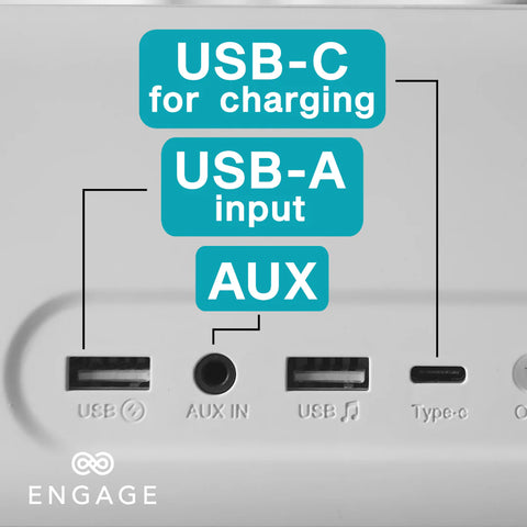 Engage, Multifunctional Bluetooth Speaker with Digital Alarm Clock