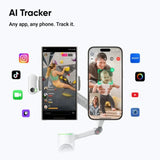 إنستا360 فلو 2 برو مثبت كاميرا مع حزمة AI Tracker – أبيض