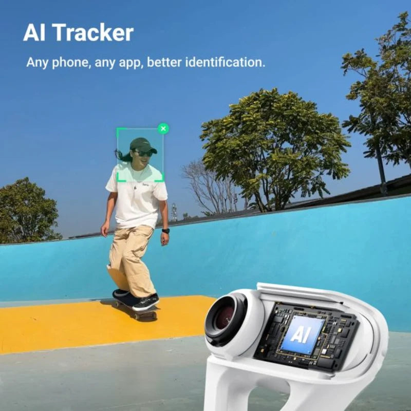 إنستا360 فلو 2 برو مثبت كاميرا مع حزمة AI Tracker – أبيض