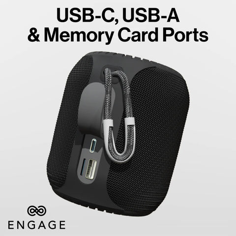 Engage, Mini Portable Wireless Speaker – Rich Bass, Bluetooth 5.0, Dual Pairing