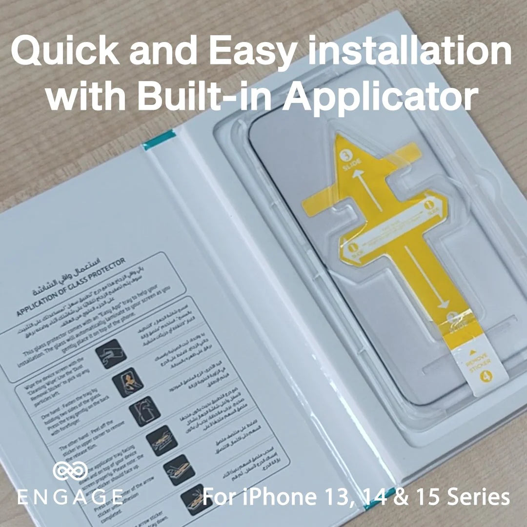 Engage, iPhone 15 Pro Max Tempered Glass with Application Tray