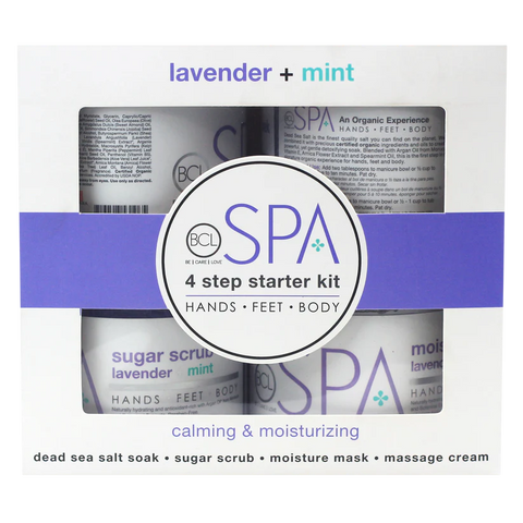 BCL spa lavender & mint starter kit skincare unisex 4pcs