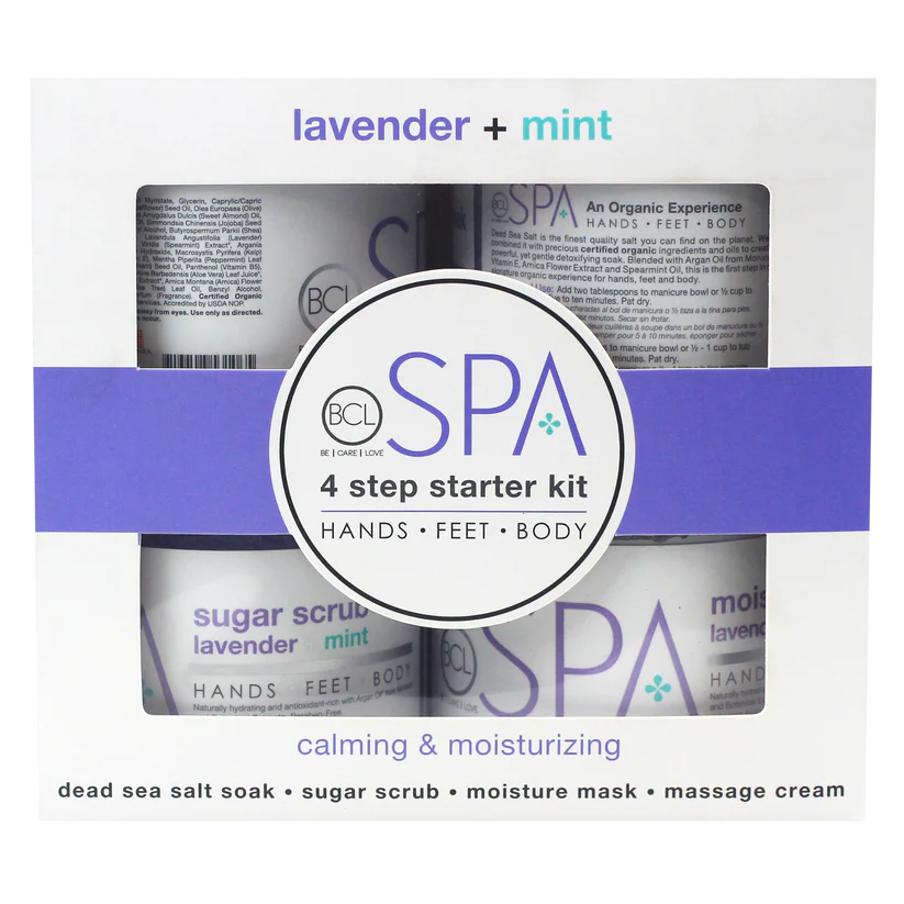 BCL SPA LAVENDER & MINT STARTER KIT SKIN CARE UNISEX 4PCS