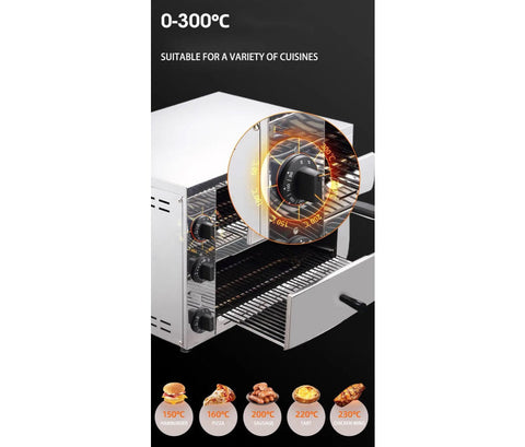 KKF, Double Tray Stainless Steel Electric Pizza Oven