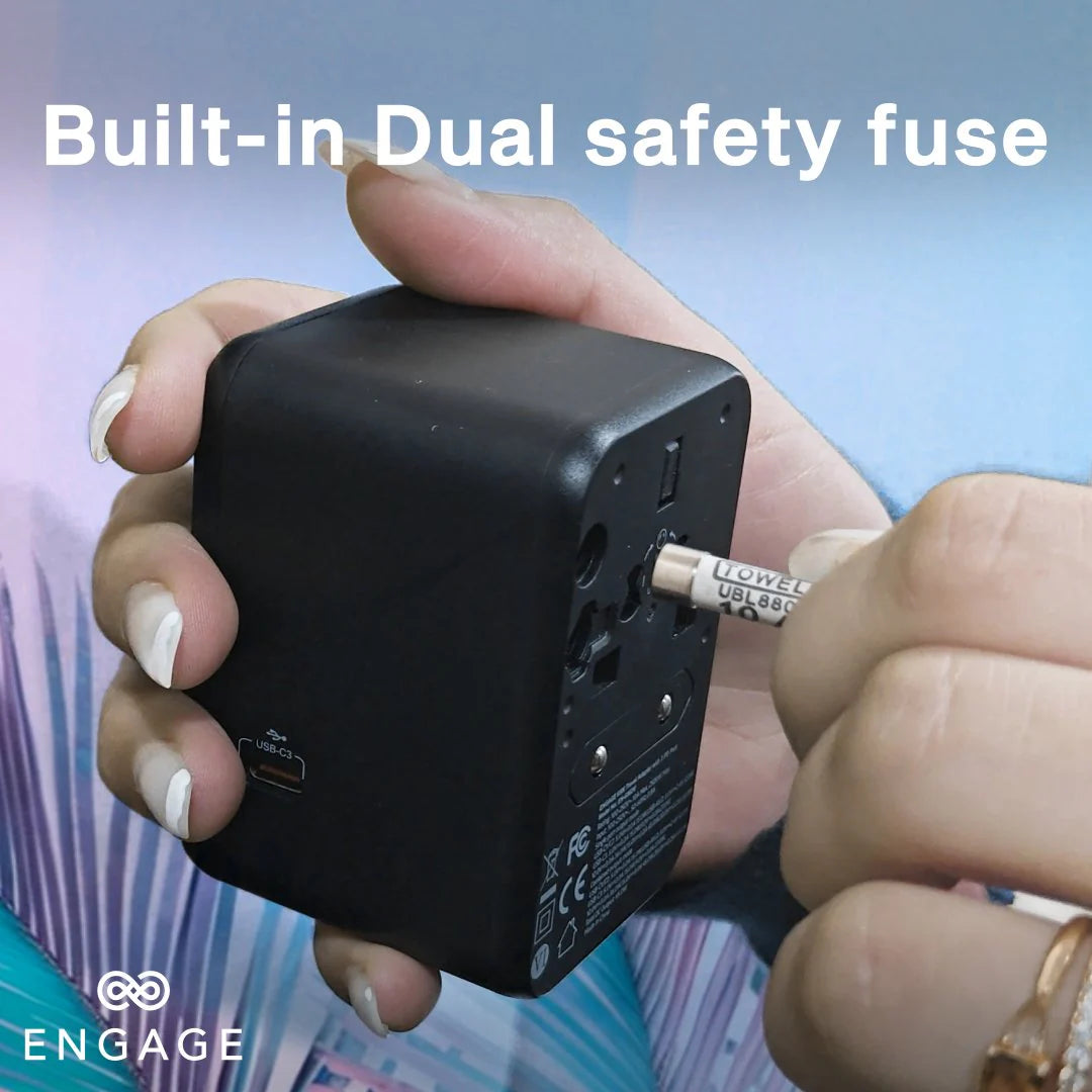 إنجيج، محول السفر العالمي مع 3 منافذ PD (65 واط)