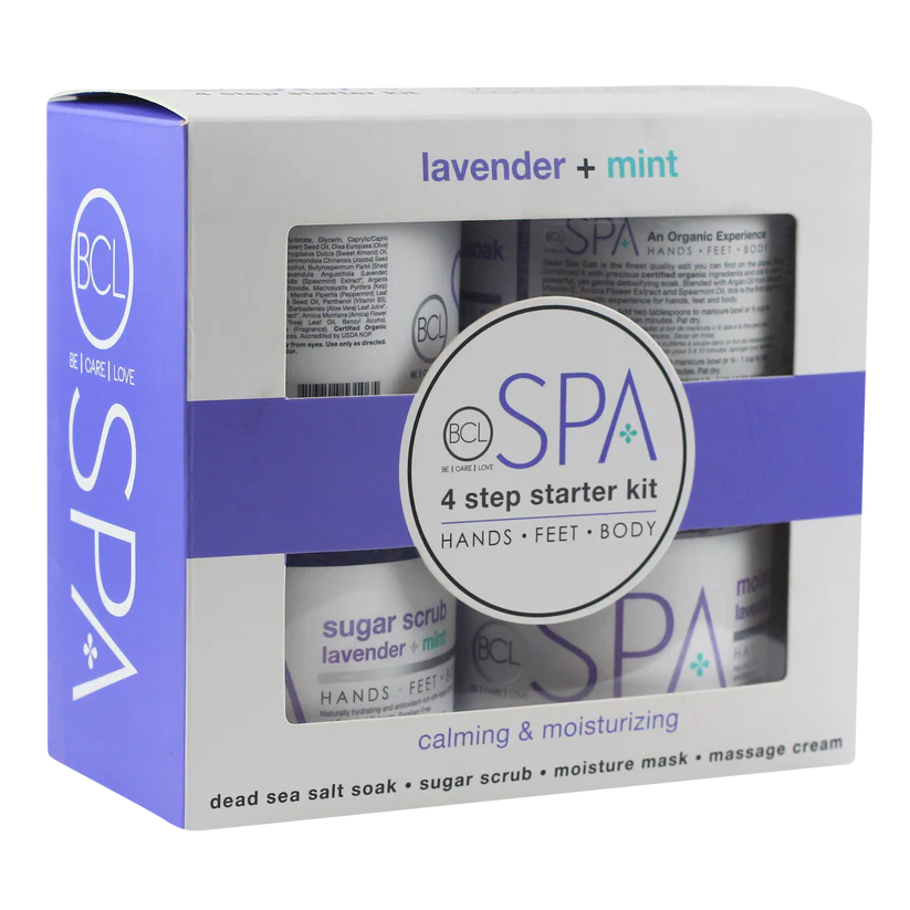 BCL SPA LAVENDER & MINT STARTER KIT SKIN CARE UNISEX 4PCS