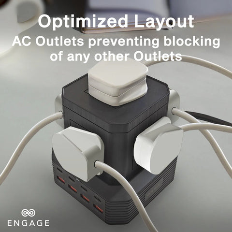 Engage, 13-in-1 Ports, GaN High-Speed Power Socket (65W)