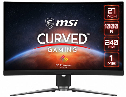 MSI MPG ARTYMIS 273CQRX-QD, 27inch WQHD (2560 x 1440), 240Hz, 1ms, FreeSync Curved Gaming Monitor - Black