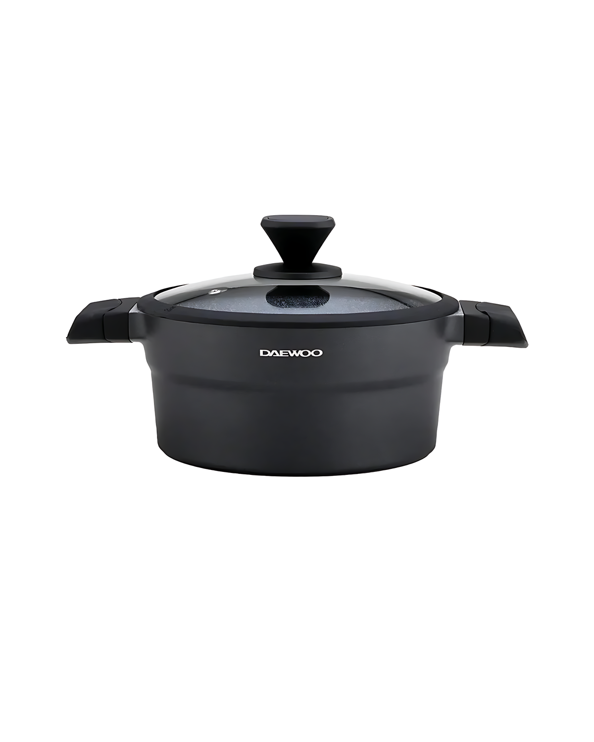 Daewoo Granite Casserole with Lid - 28 cm - Black