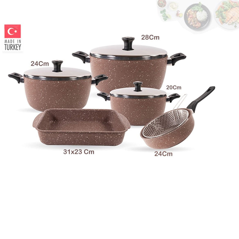 Saflon 9 PCS Cookware Set
